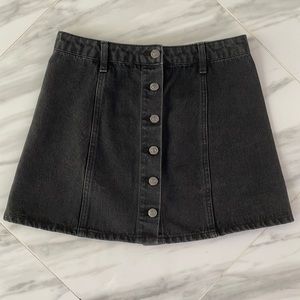 🌺🌺Forever 21 Denim Button Down Black Mini Skirt Size 27